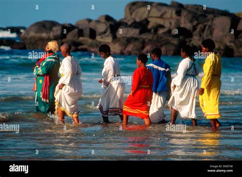 Zion Christian Church Zcc Baptism In The Sea On The Beach Stock