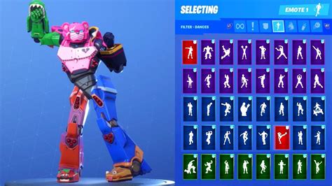 New Fortnite Mecha Team Leader Voltron Robot Skin Outfit Showcase With All Dances And Emotes