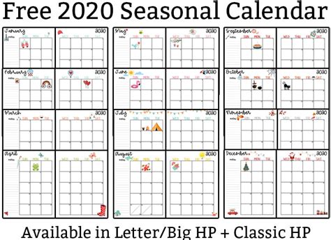 2020 Calendar Printable Free Printable 2020 Monthly Calendar