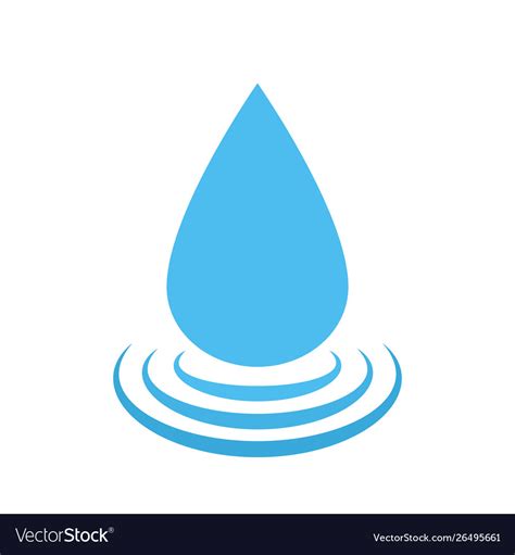 Water Drop Logo Droplet Symbol Royalty Free Vector Image