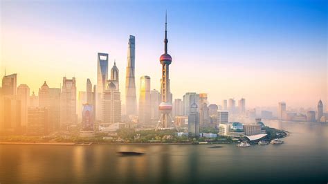 Shanghai Huangpu River Oriental Pearl Morning Preview