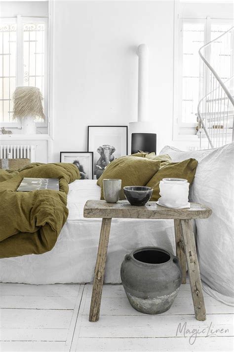 Cotton bedding also breathes well, which is to say that it. Linen bedding set in Olive Green. Linen duvet cover 2 ...
