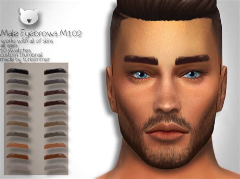 The Sims Resource Male Eyebrows M102