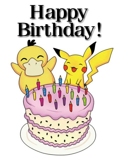 Happy Birthday Spyduck Pikachu Feliz Cumpleaños Pikachu Pokemon
