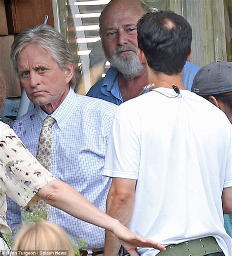 Michael Douglas Wears A Stained Dress Shirt And Stern Look On