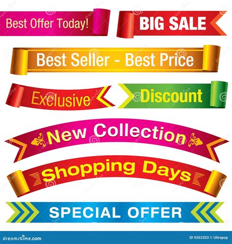 Discount Banners Stock Vector Illustration Of Customer 9262203
