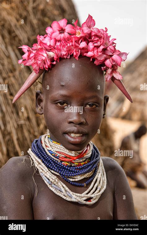 Karo Young Woman With Face Paint In Kolcho On The Omo River Ethiopia