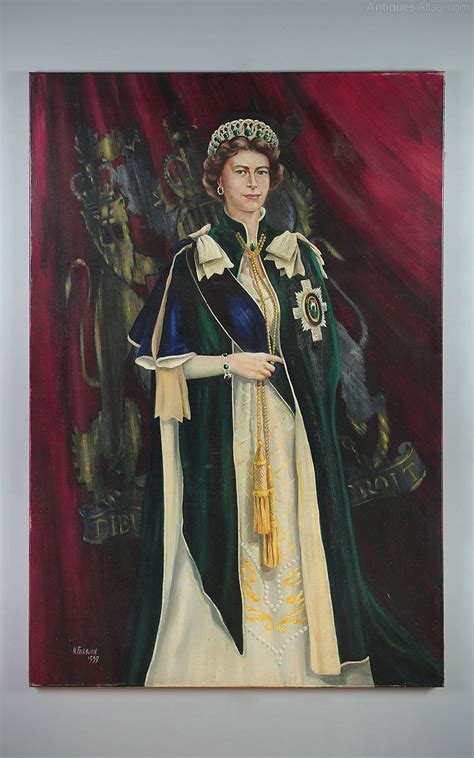Elizabeth ii was made the sovereign queen of the united kingdom in 1952. Portrait Of Queen Elizabeth II By W Fairburn 1959 ...