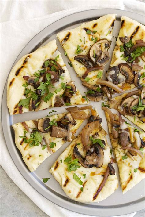 Grilled Mushroom Pizza With Rosemary And Smoked Mozzarella