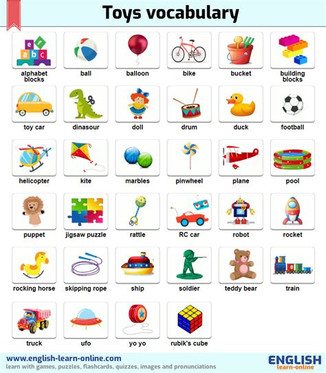Toys And Games Vocabulary 🚀 With Online Activities
