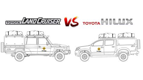 Toyota Land Cruiser Vs Toyota Hilux Bushlore Self Drive Safaris