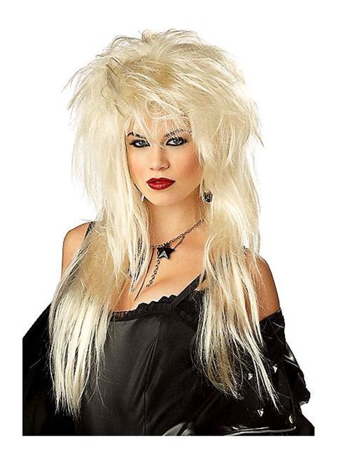 Glam Rock Blonde Wig Adult Pixonu