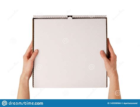 Download Delivery Man Holding Blank Pizza Box Mockup Stock Photo - Image of dinner, illustration: 145558966