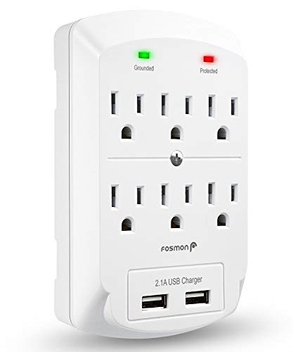 Magicfly Power 3 Ac Outlet Socket Wall Mount Surge Protector With Dual
