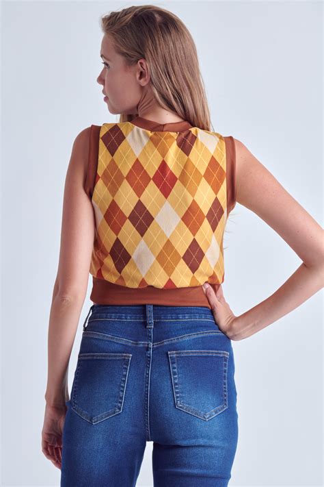 Argyle Vest Shop Old Sale Outerwear At Papaya Clothing