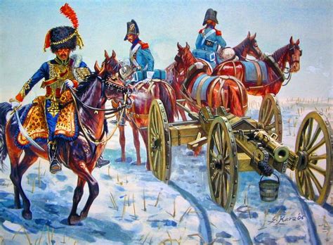 Horse Artillery Of The Imperial Guard Of Napoleon Howitzer 1805 By G