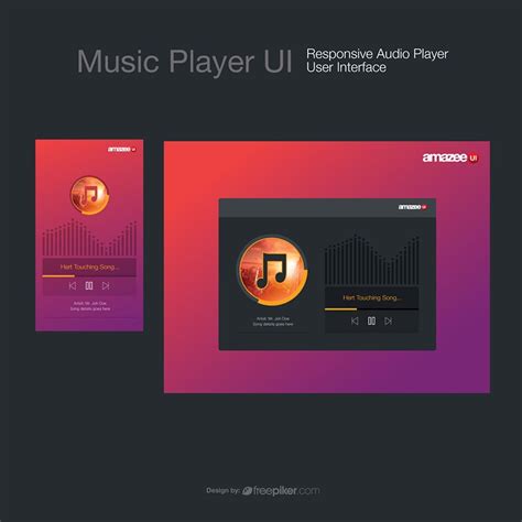 Freepiker Music Player Ui Responsive Audio Player User Interface