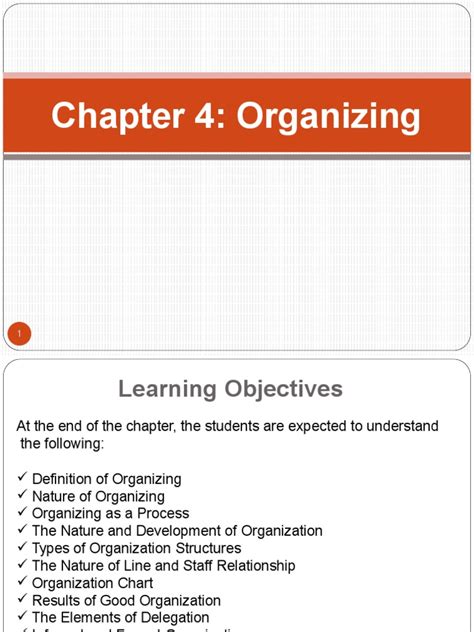 Chapter 4 Organizing Pdf Organizational Structure Hierarchy