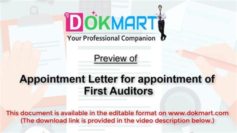 appointment   auditor appointment letter