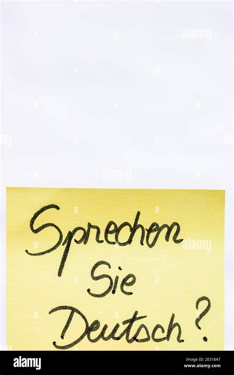 Sprechen Sie Deutsch Do You Speak German Handwriting Text Close Up