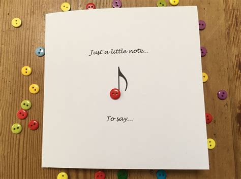 Just A Little Note Blank Note Card Paper Handmade Greeting Etsy Uk