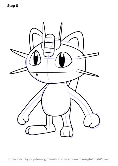 How To Draw Meowth From Pokemon Go Pokemon Go Step By Step