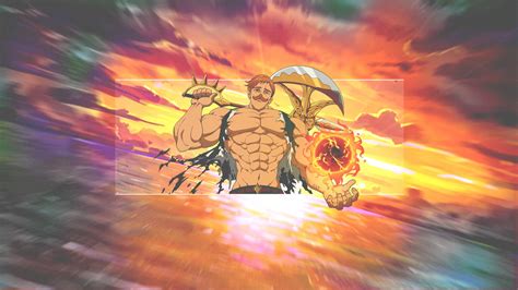 Escanor Colorful Background 4k Hd The Seven Deadly Sins Wallpapers Hd