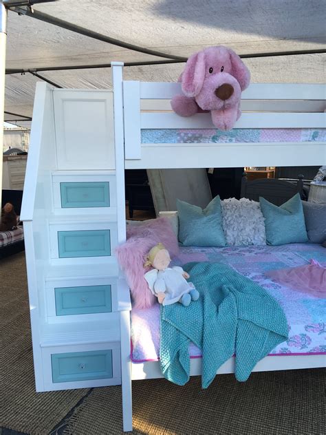 When you select a mattress for your bunk bed, check the product specifications to make sure the mattress isn't too high for the top bunk guardrail. Danielle Bunk Bed with Stairs | Kids Alley Factory Direct ...