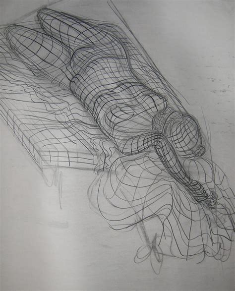 Grid Female Figure Drawing By Candace Barnett