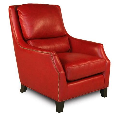 Red Leather Accent Chair 