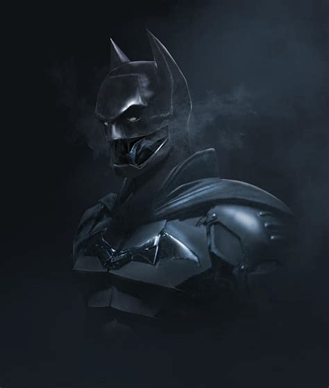 Batman With Strap And Face Mask Art By Bosslogic Rbatman