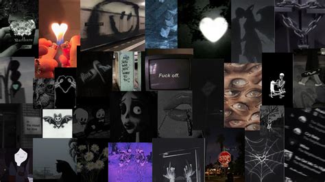 Grunge Dark Aesthetic Prints Collage Maker Wallpaper Etsy