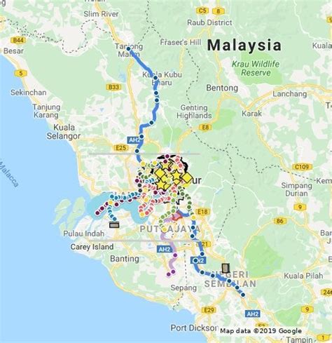 Latest map of klang valley, kuala lumpur subway, metro, train network. Klang Valley 2022 Railway Map Overlaid on to Google Maps ...