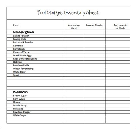 Restaurant Inventory Template 6 Download Free Documents In PDF