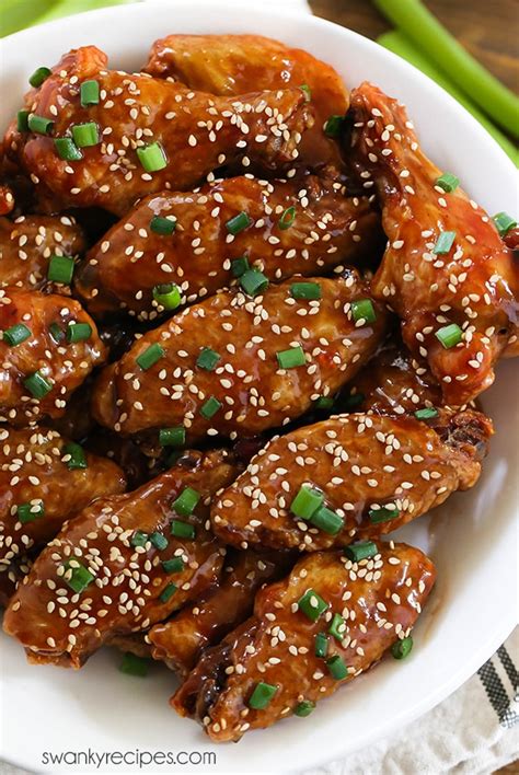 Win mvp with these chicken wing recipes from my food and family! Easy Apricot BBQ Chicken Wings - Swanky Recipes