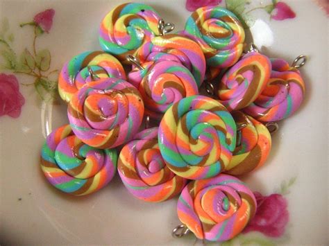 8pcs Swirl Candy Charms 20mm Scc 03 Rainbow On Luulla