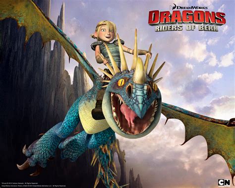 Astrid how to train your dragon wallpaper. Astrid Riding Stormfly the Dragon from DreamWorks Riders ...