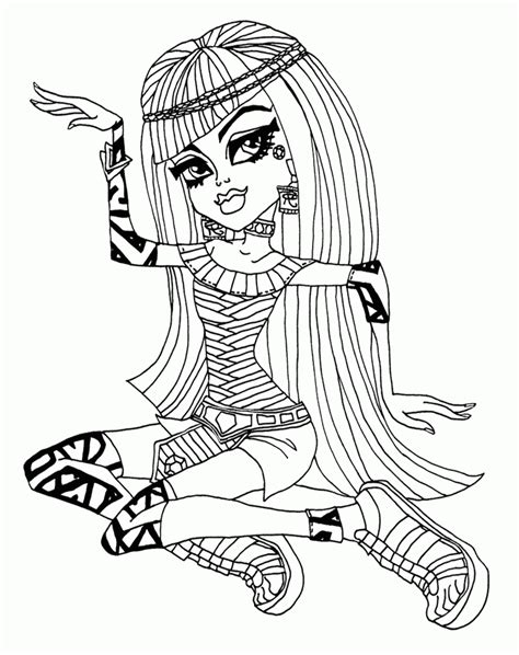 Monster High Coloring Pages : Baby Nefera De Nile Coloring Page