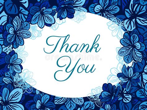 Find & download free graphic resources for thank you. Thank You Card With Blue Flowers. Wedding Invitation ...