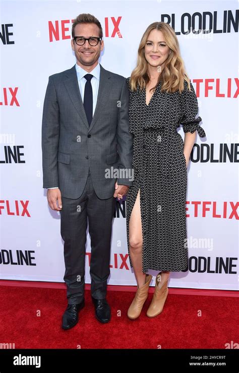 Gabriel Macht And Jacinda Barrett Arriving To The Netflixs Bloodline