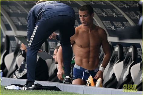 Cristiano Ronaldo Strips Down To His Underwear During Soccer Match