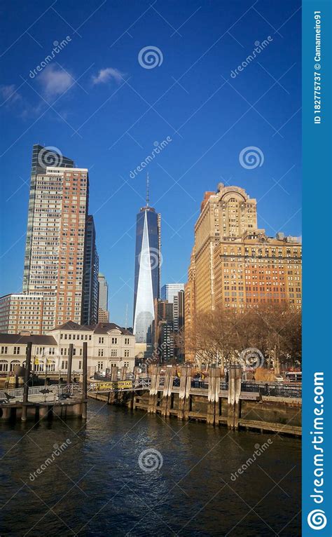 Harbor In The Sunset In New Yorl City Stock Image Image Of Background
