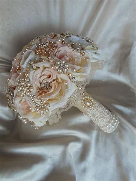 Pink Rose Gold Brooch Bouquet Deposit For Custom Made To Rose