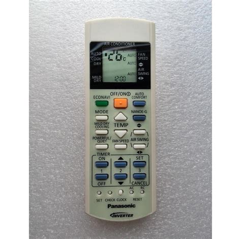 Air conditioner remote controls are becoming increasingly complex. Panasonic ECONAVI NANOE-G Inverter a (end 1/23/2020 3:15 PM)