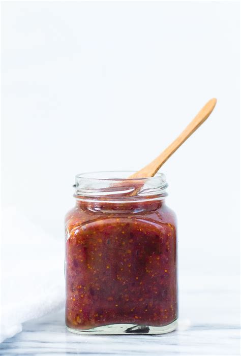 Honey Sweetened Rhubarb Fig Jam Pectin Free Heartbeet Kitchen