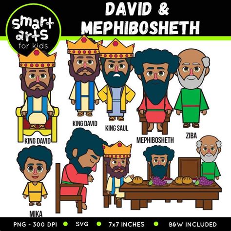 David And Mephibosheth Clipart Bible Based Bible Etsy