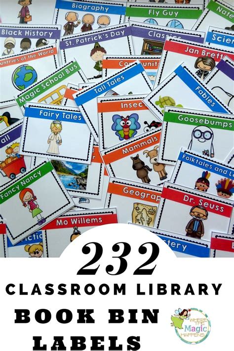 Classroom Library Labels For Book Bins Editable Classroom Library