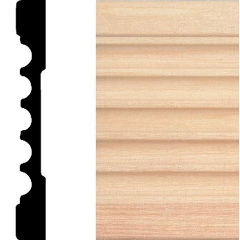 House Of Fara 769 12 In X 4 In X 7 Ft Basswood Wood Fluted Casing