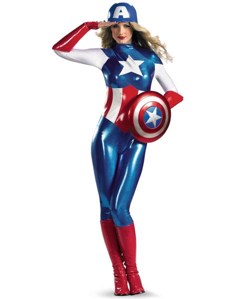 American Dream Deluxe Female Captain America Costume