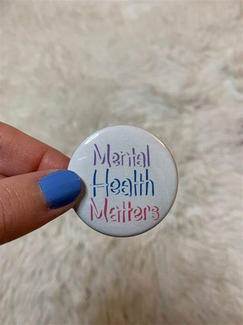 Mental Health Matters Button Pin 15 Mental Health Art Etsy